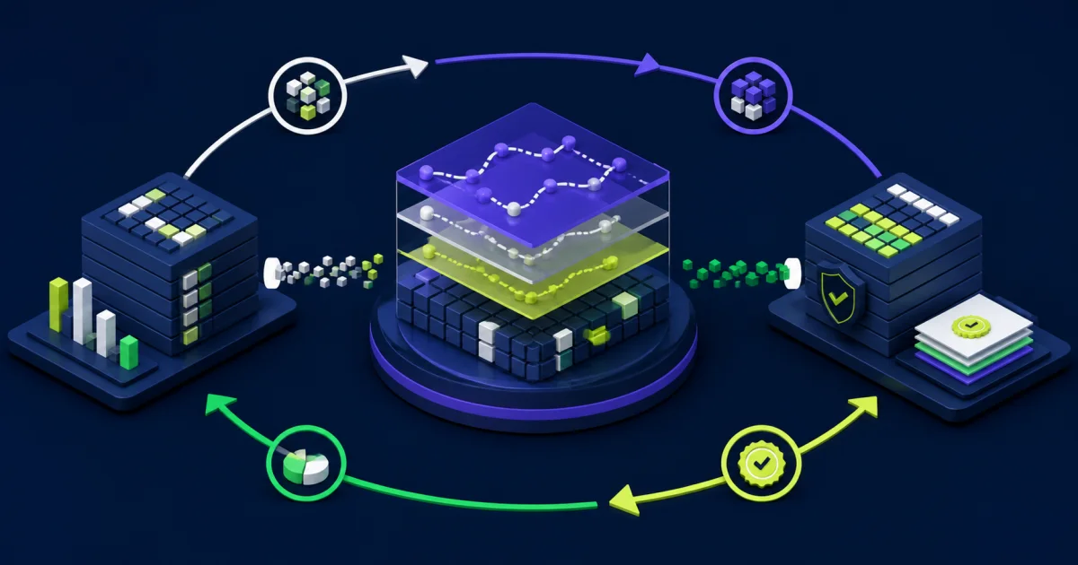 Closed financial planning loop connecting governed actuals, scenario models, and approved financial plans.