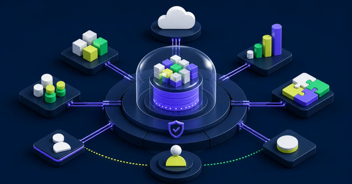 Governed cloud-based HR technology platform connecting workforce data, HR services, analytics, integrations, and controlled access.