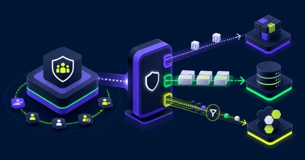 Secure API gateway connecting governed workforce data to low-latency, batch, and precise-query integration patterns.