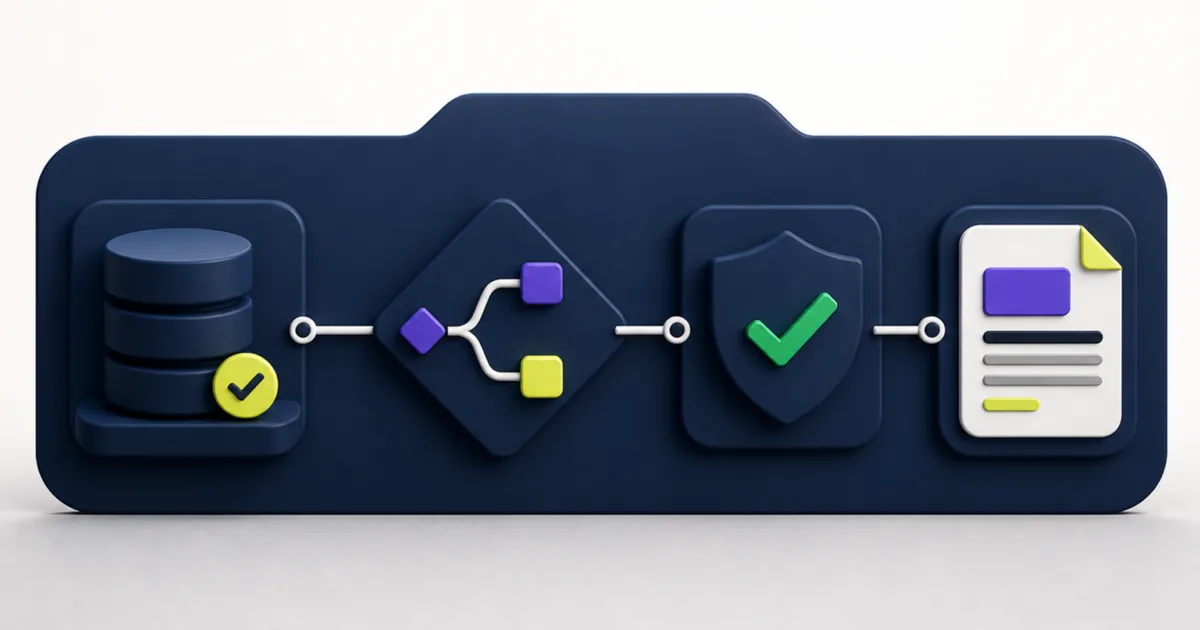Workday Docs template controls connecting source data, conditional content, review, and publication.