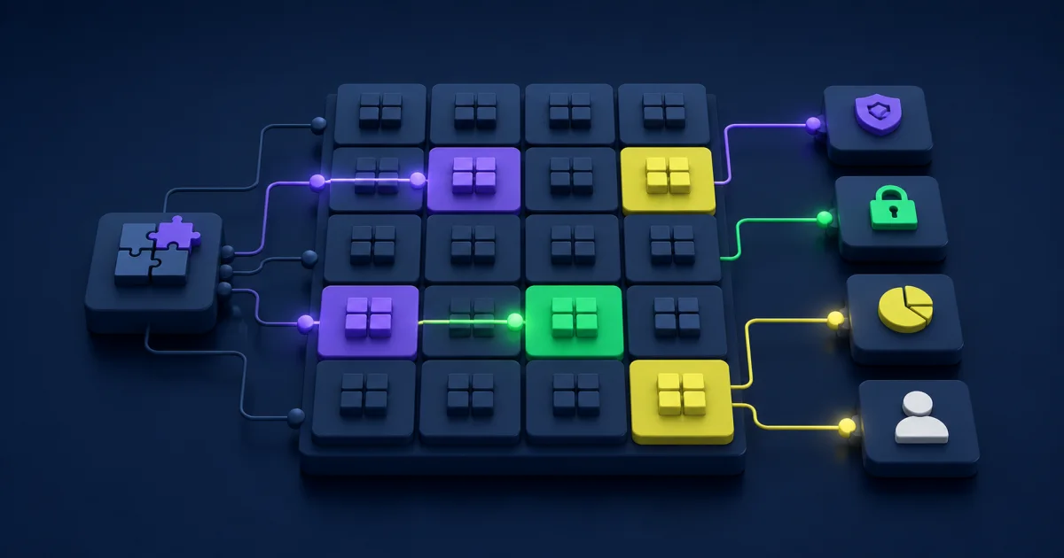 Risk-based Workday regression testing matrix connecting business processes with security, integrations, reporting, and user review.