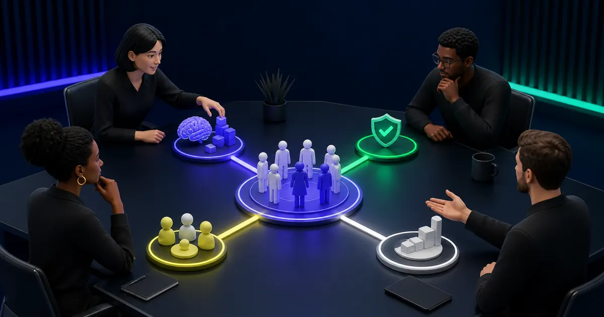 A workforce strategy team aligning skills, governance, capacity, and business outcomes